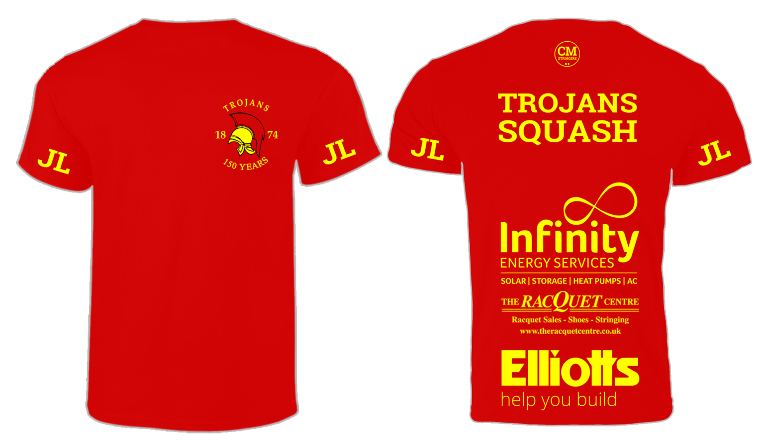 Trojans Squash | Men's T-Shirt | Fire Red