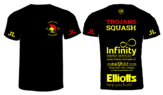 Trojans Squash | Men's T-Shirt | Jet Black