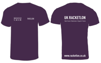 UK Racketlon | Men's T-Shirt | Bright Purple