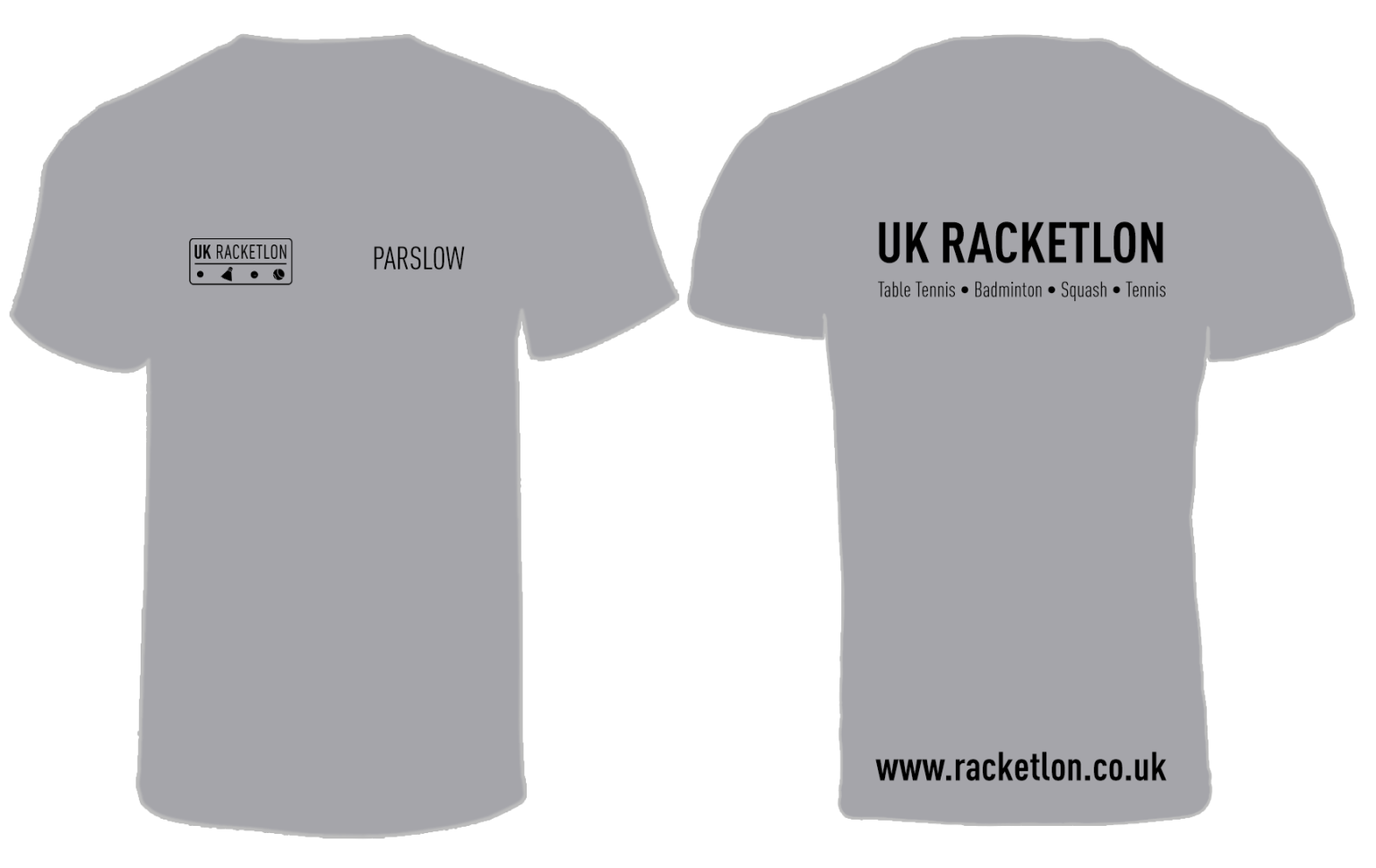 UK Racketlon | Men's T-Shirt | Silver Melange