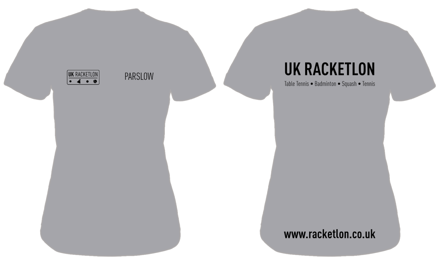 UK Racketlon | Ladies T-Shirt | Silver Melange