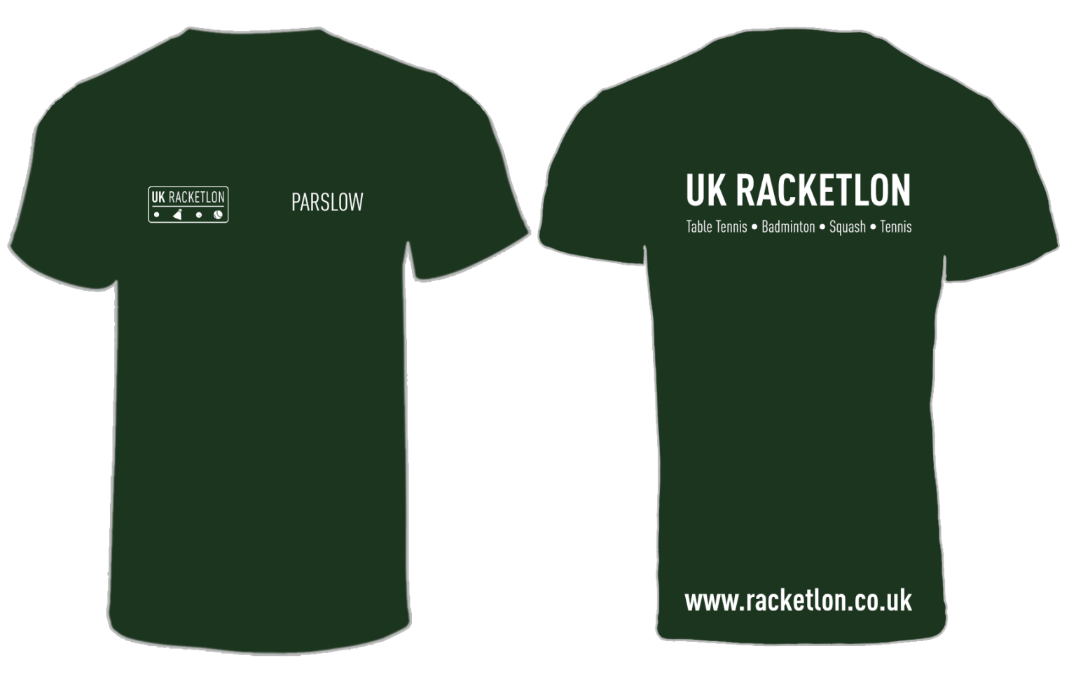 UK Racketlon | Men's T-Shirt | Bottle Green