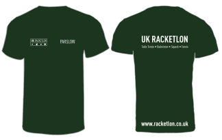 UK Racketlon | Men's T-Shirt | Bottle Green