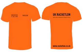 UK Racketlon | Men's T-Shirt | Lightning Orange